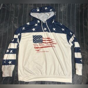 NEW-Patriotic Star Hoodie “We the people are pissed off” Size XL